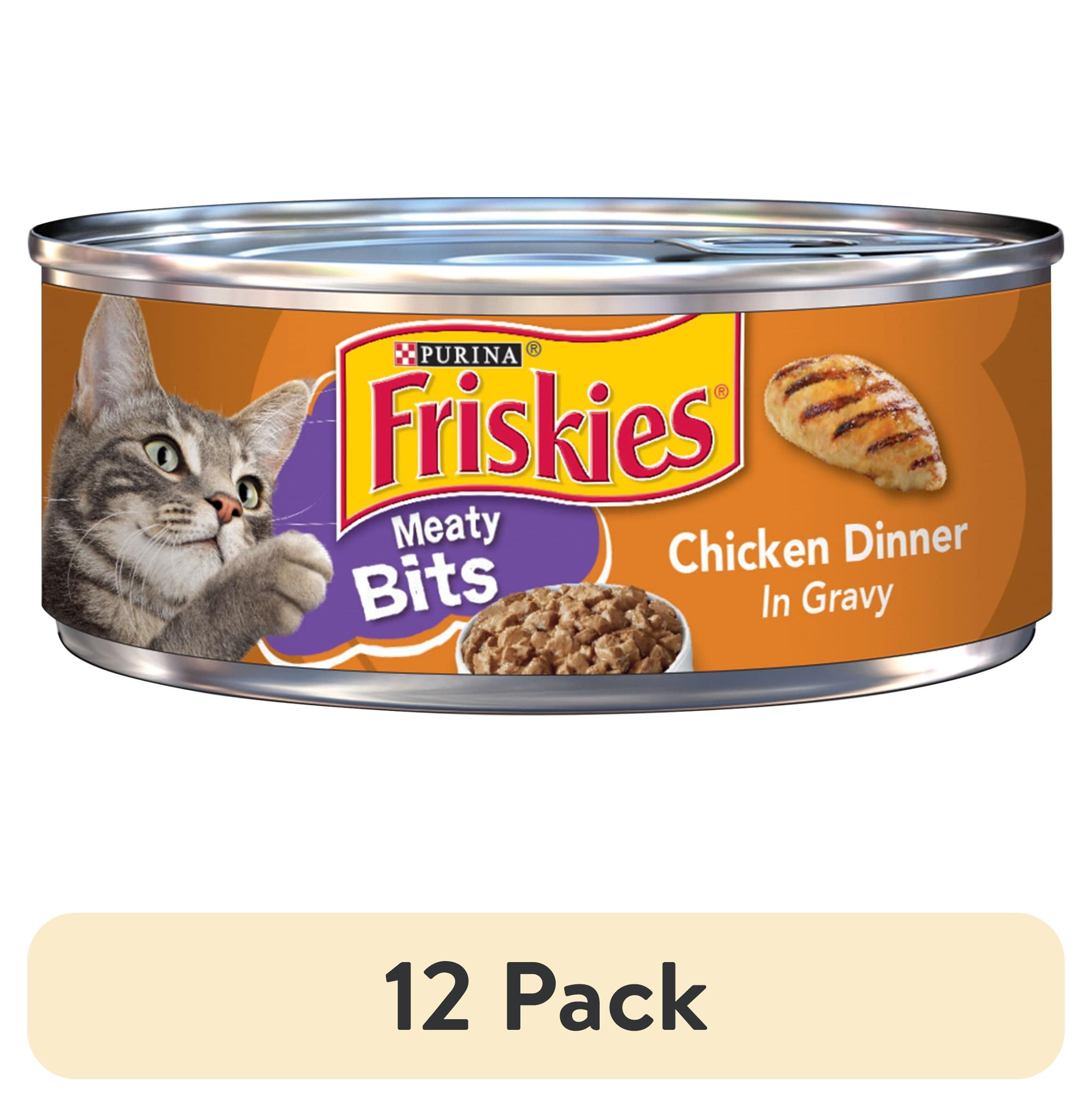 (12 pack) Friskies Gravy, Meaty Bits Chicken Dinner, Wet Cat Food, 5.5 oz. Can